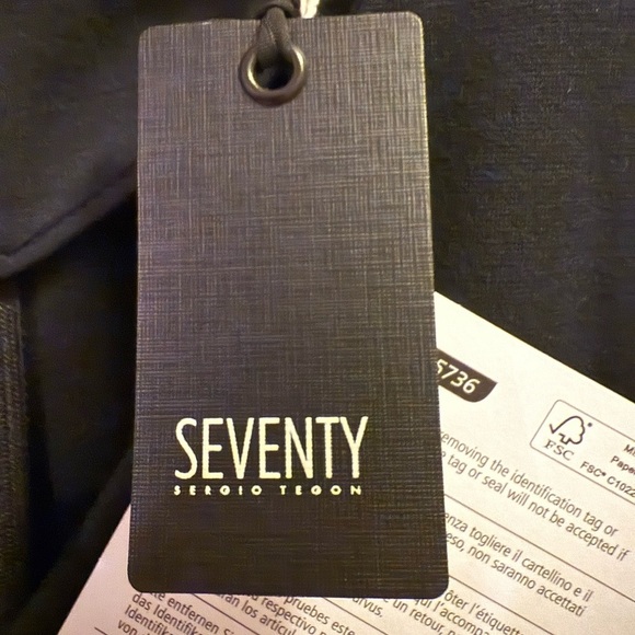 Seventy Venezia Dress Black Long Sleeve Dress Made in Romania sz LG ? NEW - Picture 3 of 4